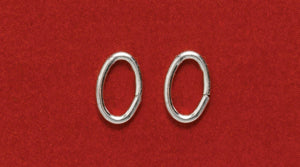 FI207-1SS: Jump Ring Oval Sterling 6.4mm 20GA 10PC