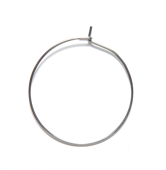 FI5010-SN3: Hoop Earring 30mm 21GA Stainless Steel-6PR