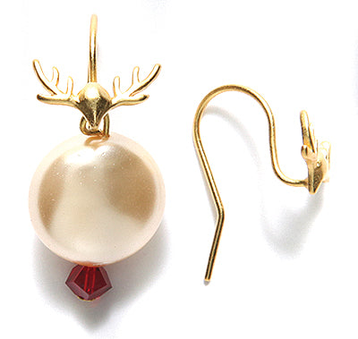 AM234-V: Amoracast Earring Antler GLD VERM 1PR