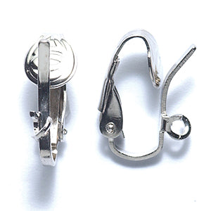 FI35-S: Earring Clip On Pierced Look NCKL PLT-6PR