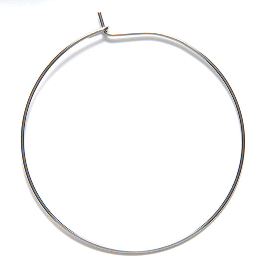 FI5010-SN4: Hoop Earring 40mm 21GA Stainless Steel-6PR