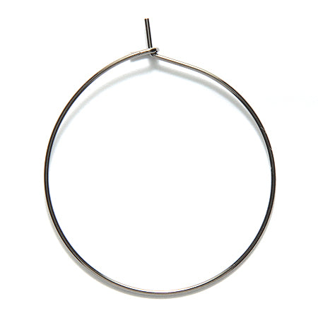 FI5010-GM: Earring Hoop 30mm GNMTL 4 PR