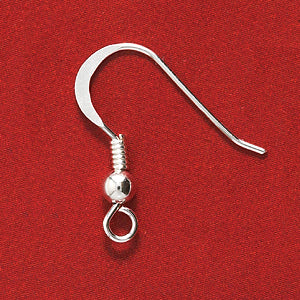 FI57-BSS: Ear Wire French Style W/Ball Sterling SIL-10PR