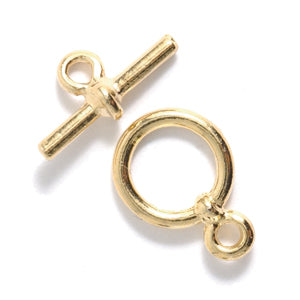 FI156-G: Toggle Clasp Gold 10mm-3SEs