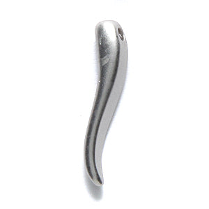 FI196-SR: Curved Drop 4x21mm Satin Rhodium 1PC