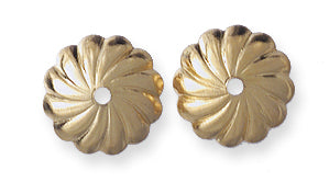 FI240-BG: Cap Solid Swirl 10mm Gold-24PC