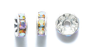 76CC512-SP: Preciosa Rhinestone Rondell Crystal AB SPL 7mm 144PC