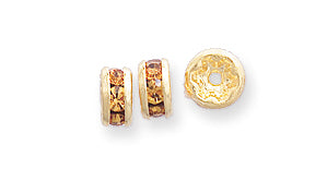 71CC254-G: Preciosa R/S Rondell Topaz Gold 4.5mm-- 48PC