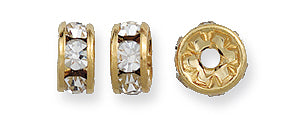 75CC212-G: Preciosa Crystal Rondell Crystal Gold 6mm-36PC