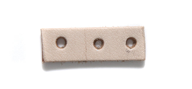 93LC150: Leather Choker Spacers 3 Hole 10x30mm - 10 Pieces