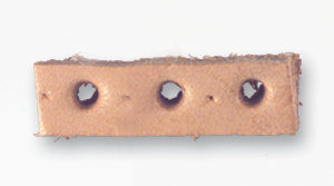 93LC151: Leather Choker Spacers 3 Hole .25x1 Inch - 10 Pieces