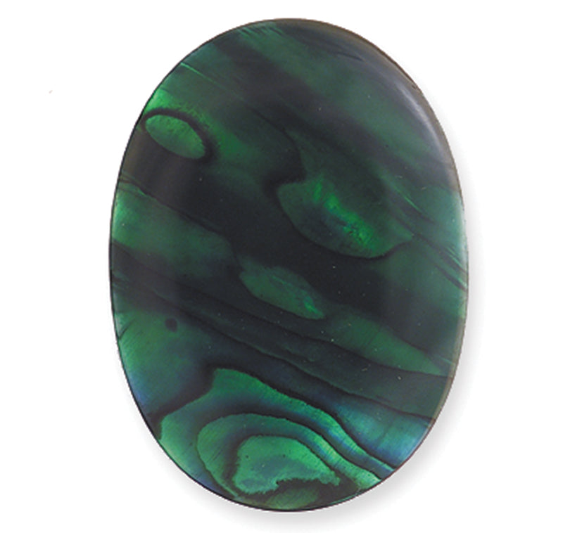 AB251-B: Abalone Flat Cabochon Blue/Green 22x30mm