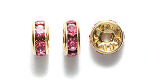 75CC292-G: Preciosa Crystal Rondell Rose Gold 6mm-36PC