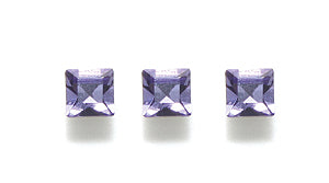 86RH297-4:  Xilion Square R/S Tanzanite 4mm 12PC