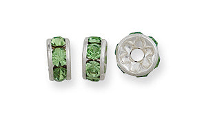 73CC282-S: Preciosa R/S Rondell Peridot Silver 5mm-- 48PC