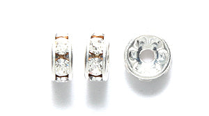 75CC212-SP: Preciosa Crystal Rondell Crystal Silver 6mm-144PC