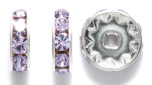 79CC295-VS: Preciosa R/S Rondell Violet Silver 10mm-24PC