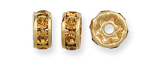 75CC254-G: Preciosa Crystal Rondell Topaz Gold 6mm-36PC