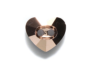 70CT832:  Sew On Heart Button Rose Gold 12mm-1PC