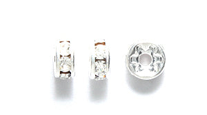 73CC212-SP: Preciosa Crystal Rondell Crystal Silver 5mm 144PC