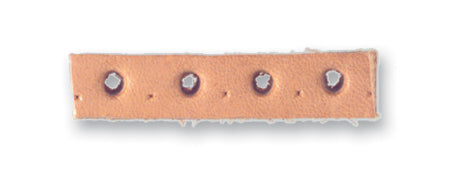 94LC151: Leather Choker Spacers 4 Hole .25x1.25in - 10 Pieces