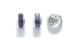 73CC297-S: Preciosa R/S Rondell Tanzanite Silver 5mm-- 48PC