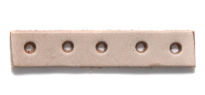 95LC150: Leather Choker Spacers 5 Hole 10x50mm - 10 Pieces