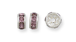 73CC296-S: Preciosa R/S Rondell Light Amethyst Silver 5mm-- 48PC