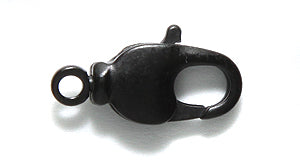 17FI647-MB: Clasp Swivel Lobster 9x17mm Matt BLK 12PC