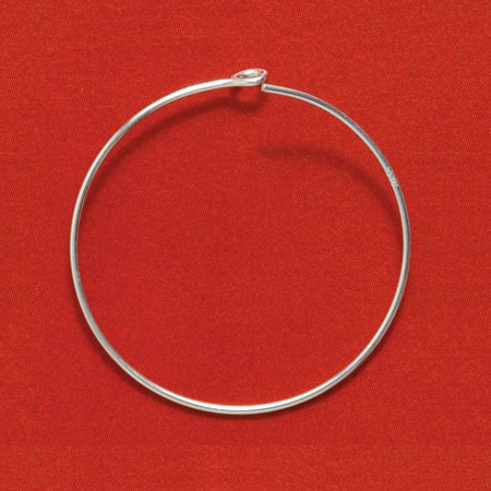 25FI56-1SS: Wire Hoop Earring Sterling 25mm