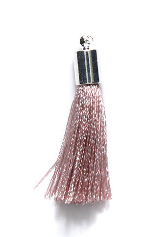 30TA193-S: Tassel Blush Thread Silver Cap 30mm 1PC