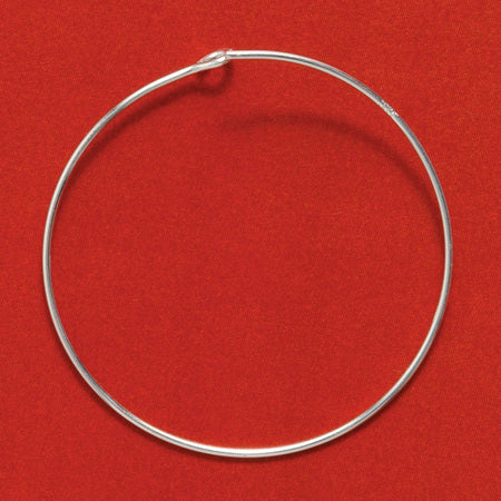 30FI56-1SS: Wire Hoop Earring Sterling 30mm