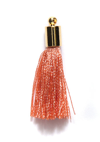 30TA133-G: Tassel Coral Thread Gold Cap 30mm 1PC