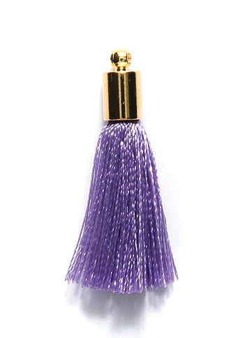 30TA196-G: Tassel Lavender Thread Gold Cap 30mm 1PC