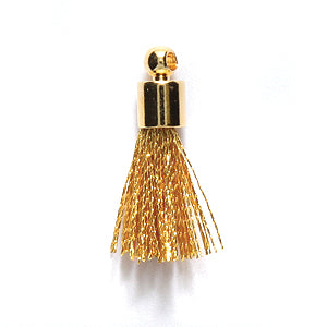 17TA154-G: Brass Tassel Gold Thread Gold Cap 17mm 1PC