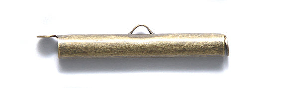 30FI85-AB: Slide End Tube 4.5x30mm Ant Brass - 2PC