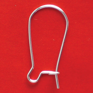 22FI50-SS: Ear Wire Kidney Sterling .66x22mm 10PR