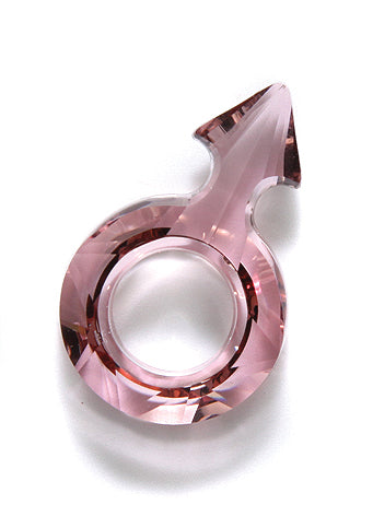 20CT591-M9:  Male Symbol Antique Pink 19x30mm-1PC