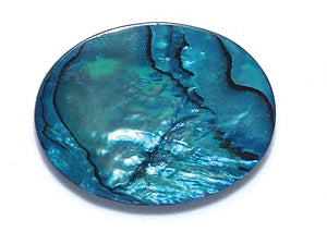 39AB578-CR: Oval Abalone Cabochon Blue 15x20mm-1PC