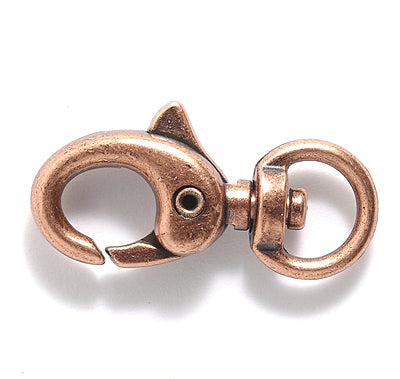 31FI647-AC: Clasp Swivel Lobster ANT CPPR 12x33mm 1PC