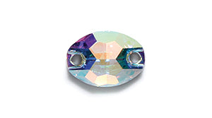 24CC512-7: Preciosa Crystal Sew On Oval Crystal AB 10x7mm-2PC