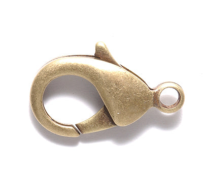 27FI644-AB: Clasp Lobster ANT Brass 27x17mm 1PC