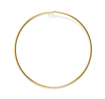 24FI56-G: Earring Hoop Gold Plate 1 Inch 8 Pairs