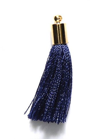 30TA178-G: Tassel Navy Thread Gold Cap 30mm 1PC