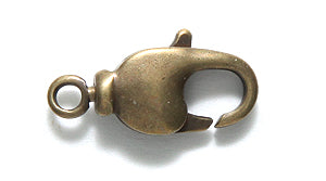 17FI647-AB: Clasp Swivel Lobster 9x17mm ANT Brass 12PC