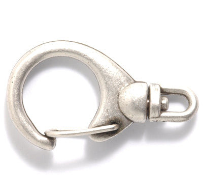 34FI647-AS: Clasp Swivel Clip ANT Silver 19x34mm 1PC