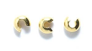 4FI169-1G: Crimp Cover 4mm Gold 25PC