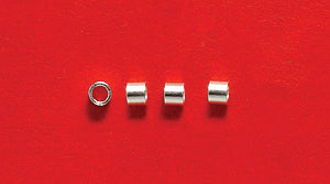 15FI163-SS: Seamless Crimp Tube 1.5x2mm Sterling 1.2mm ID 500PC