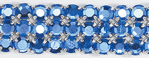 3RH274: Preciosa Rosemontee Sapphire Silver 3mm-144PC