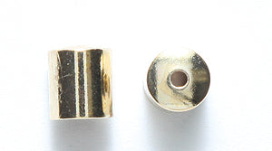 6FI233-G: Cord End Cap 6x7mm 5mm ID GLD 4PPK